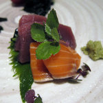 あんぷく - 本日のお刺身2種盛り合わせ(まぐろとサーモン)