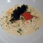 あんぷく - 小海老と烏賊の海鮮明太子クリームうどん