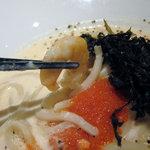 あんぷく - 小海老と烏賊の海鮮明太子クリームうどん