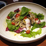 あんぷく - 〆サバとブラックオリーブの冷製うどん