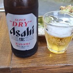 お好み焼き いけだ - ビールは瓶