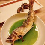 割烹 白鷹 - 鮎の塩焼きはやはり蓼酢に限る