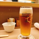 割烹 白鷹 - 最初は生ビールでスタート