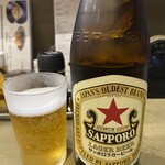 餃子と唐揚げ 犀のツノ - 中瓶　690円