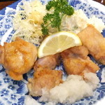 御食事の店　海月 - 日替わり定食　とりバター焼き　８００円　とりバター焼き　【　２０１５年４月　】