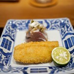 瞬 - 鯵の刺身とフライ