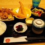 みあれ - 竜田揚げ&海老フライ御膳♪