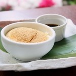 Soybean flour Mineoka tofu ~Black sugar syrup sauce~