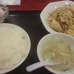 中華料理 家宴 - 定食A「豚肉・玉子・もやし炒め」