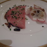 アピシウス - 鮪のカルパッチョ　野菜のグレック添え