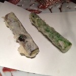 天ぷら 元吉 - Ｈ27.5 グリーンアスパラと紫アスパラ