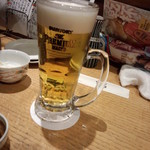 魚々家むてき - 飲み放題ビール１杯目(2015.04.24)