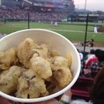 マツダズームズーム スタジアム広島 - 2015.4.28　とり天の「ホルモン天ぷら」４５０円？美味しい♪