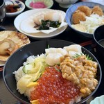 もりや商店 - うに・いくら・ほたて丼（3,000円）　