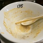 175°DENO担担麺 - 【2015年04月】塩satomura担々麺（汁有、痺れる）、完食(^^♪