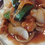 年夜飯 - 酢豚定食700円