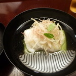 天神橋 青木 - 御椀（うすいえんどう、あぶらめ）