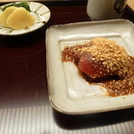 天神橋 青木 - ご飯の友（鰹のづけ）