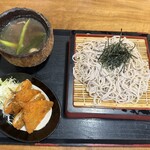 そば家 一創庵 - 料理写真:鴨付け汁せいろ蕎麦＋アジフライ