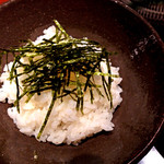 飯屋 楽 - 〆：鶏飯のごはん。