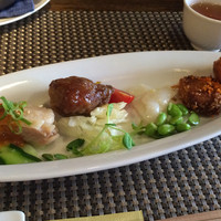 施家菜 - 身体に優しい中国粥セット(1380円)の特製前菜四品盛り