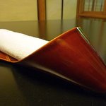 京・富小路 天ぷら吉川 - おしぼり入れ