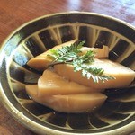 サービスで頂いた自家製筍の煮付け（山椒が良いね）