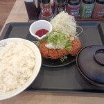 松屋(松のや併設) - 料理写真:鬼おろしポン酢ロースかつ定食790円が550円️大盛り無料!お代わり無料!