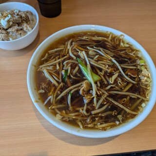 YOKOHAMA中華そば かみ山 - 料理写真:サンマーメン（1200円）スタミナごはん（400円） 