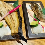 完全個室 クラフトビール×肉バル クラフトマーケット - ホッケ半身焼きと鮎の塩焼き
