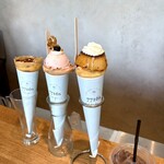 7716s crepe - キャラメルチョコレート　ミルティーユ・ペッシュ　クラシックプリンクレープ