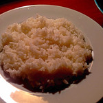 未来カレー こりす - カシミールカレーにはライスがついてきますが、ちょっと少なめ。バスマティで食べたかったのでこれは助かりました。