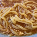 ラーメン山岡家 - 麺アップ