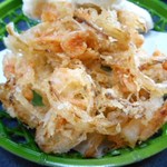 泉州新ばし - 期間限定　泉州名物えびじゃこ＆静岡駿河ブランド桜えびのかきあげ天ぶっかけそば　野菜天３種付のワガママバージョン