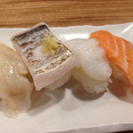 喜多郎寿し - ツブ貝,太刀魚,生たこ,トロサーモン