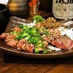 博多串焼 みなみ - 2015.5 新鮮鶏レバのゴマ塩ニンニク（520円）