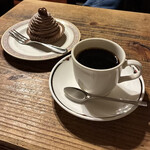 神田伯剌西爾 - 『ケーキセット（神田ブレンド&タルトモンブラン）』1,000円