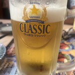 元祖串かつ 恵美須商店 - ギンギンに冷えたビールジョッキ　一杯目がうまい‼︎