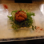 八十郎 - 馬肉と雲丹のタルタル