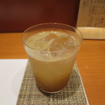 鮨 おさむ - 梅酒 うぐいすソーダ割り