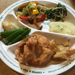 ラピュタファーム - 車麩の唐揚げ、新玉ねぎのチーズ焼き？など
      2015年5月3日