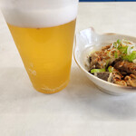 かかし - 料理写真:もつ煮・ビール～☆