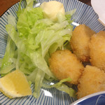 上町食堂 - 帆立の天ぷら400円