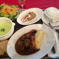 ビストロ グルマン - ワンプレートランチ。茶美豚のブレゼ（1000円）。