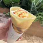 TAIWAN SWEETS Bull Pulu - 料理写真:2026/8/8 ディナーで利用。クレープ アイスいちご(700円)