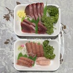 八百仙商店 - 鰹刺身とまぐろ刺身