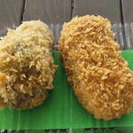 漁師の魚屋 - 料理写真:カキフライとあさりクリームコロッケ