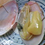 酒の丸善 - 白貝酒蒸し２００円