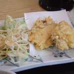 志摩磯料理かもめ家 - 定食についてくる魚の天ぷら