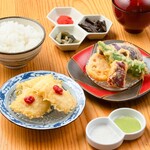 鱧と夏野菜の天ぷら御膳